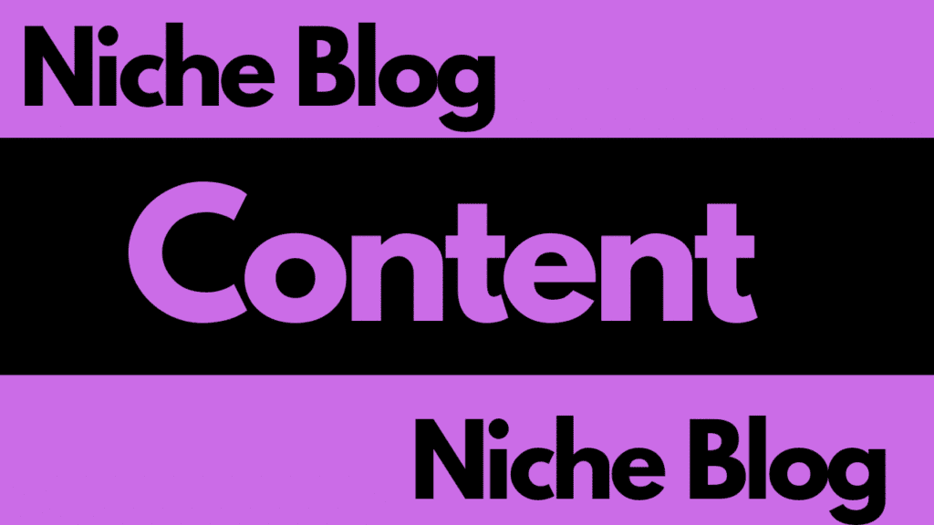 content niche blog