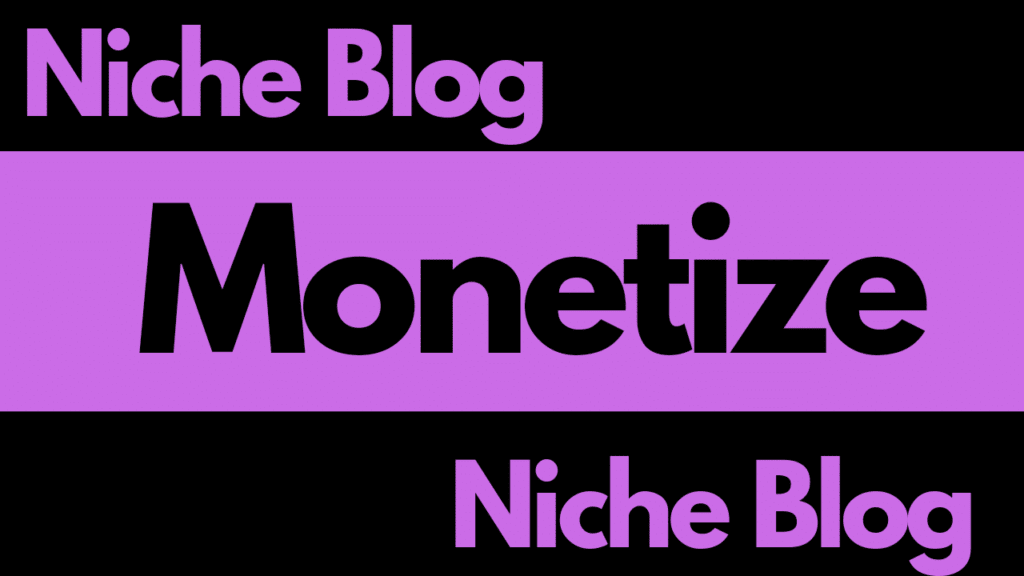 monetize niche blog