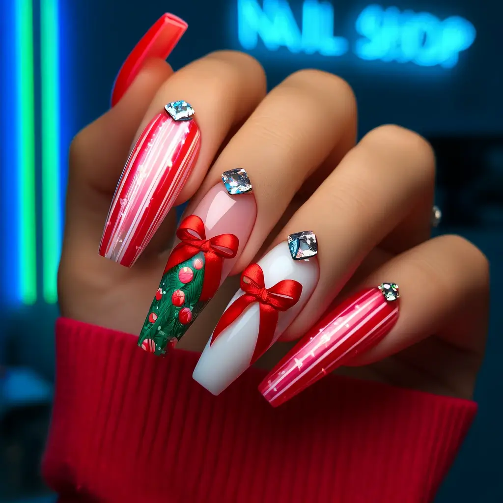 christmas nail art