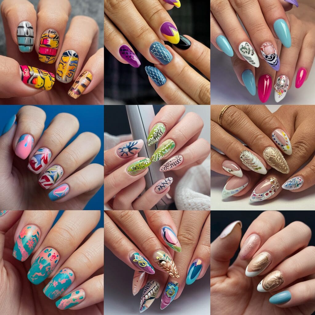 Holiday nail art