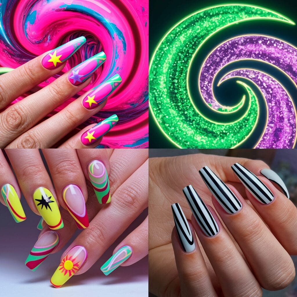 Neon nail designs