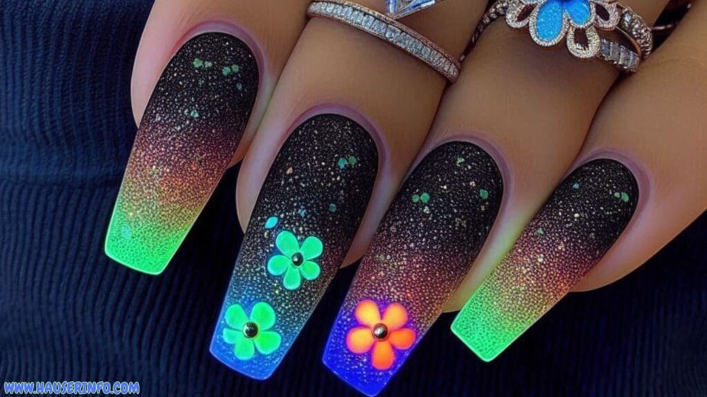 3d flower nails