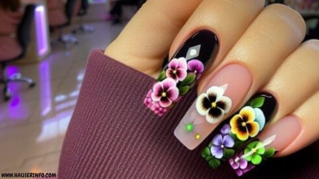 3d flower nails