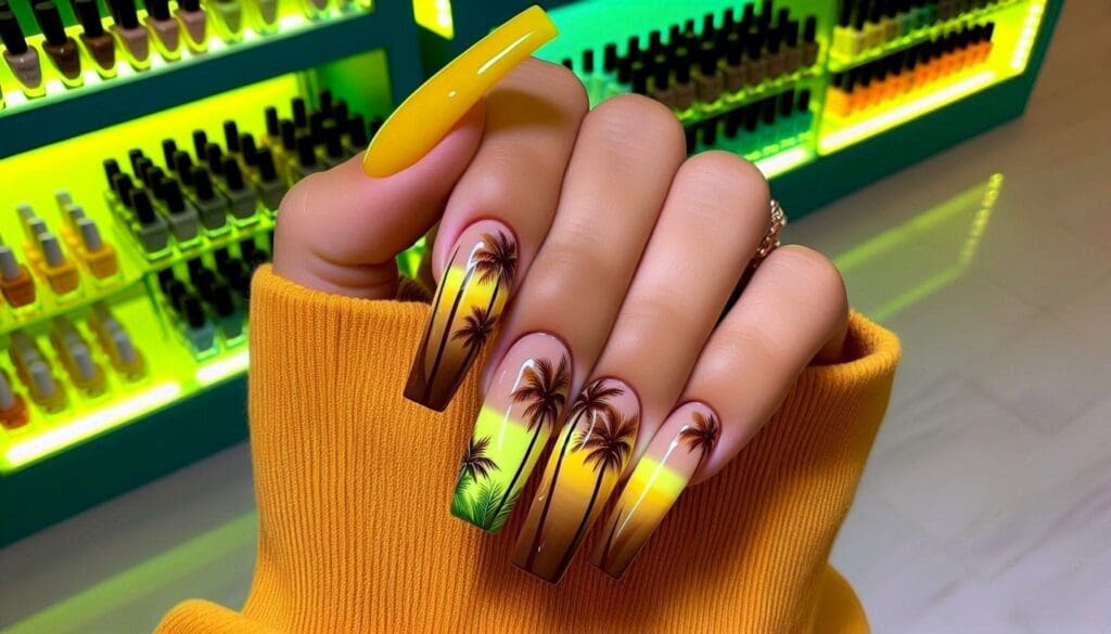 tropical nail designs