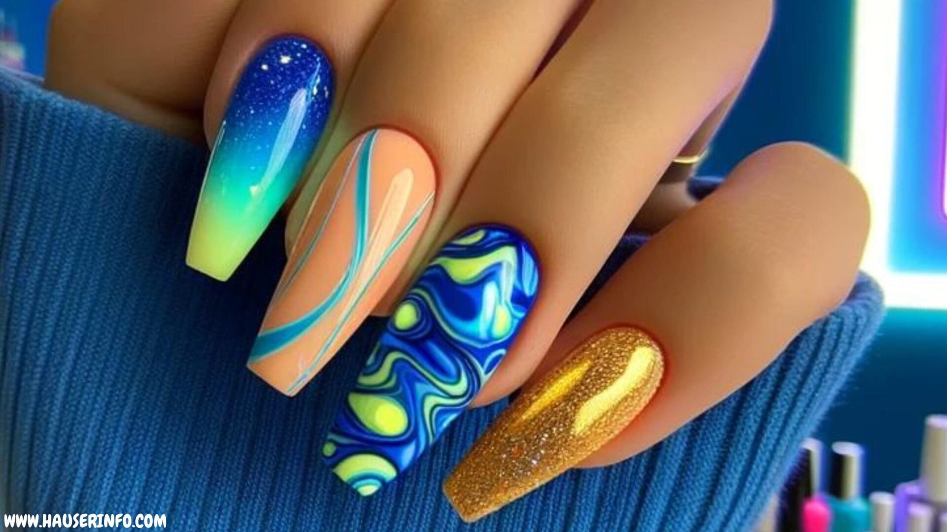 blue nail ideas