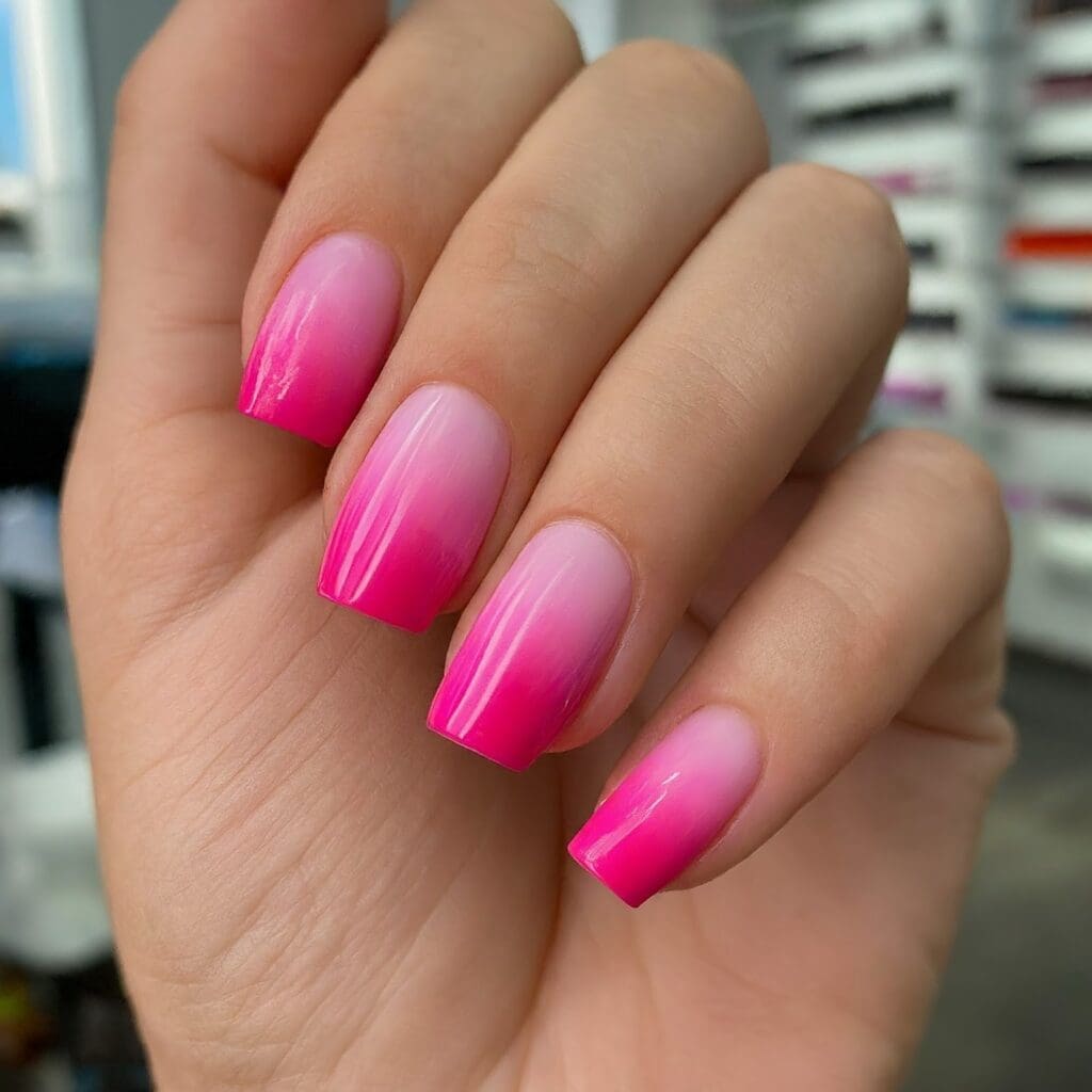 hot pink nail designs