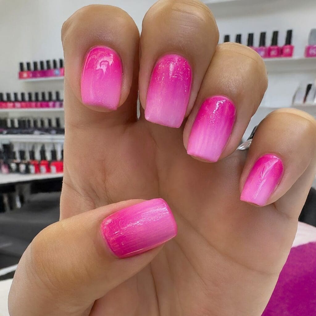 hot pink nail designs