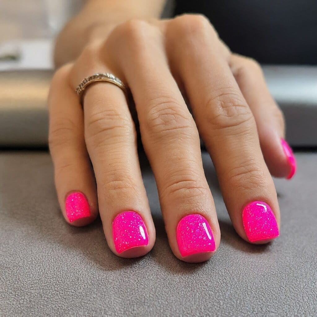 hot pink nail designs