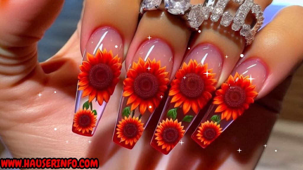 3d flower nails