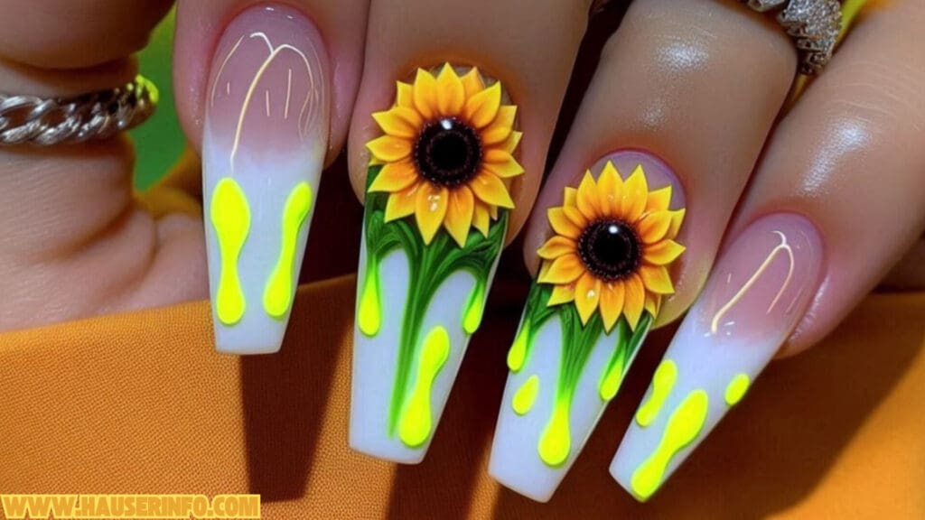 3d flower nails