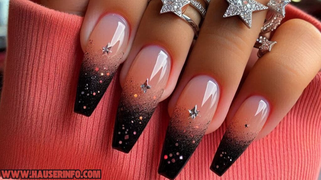 glitterbre french tip nails