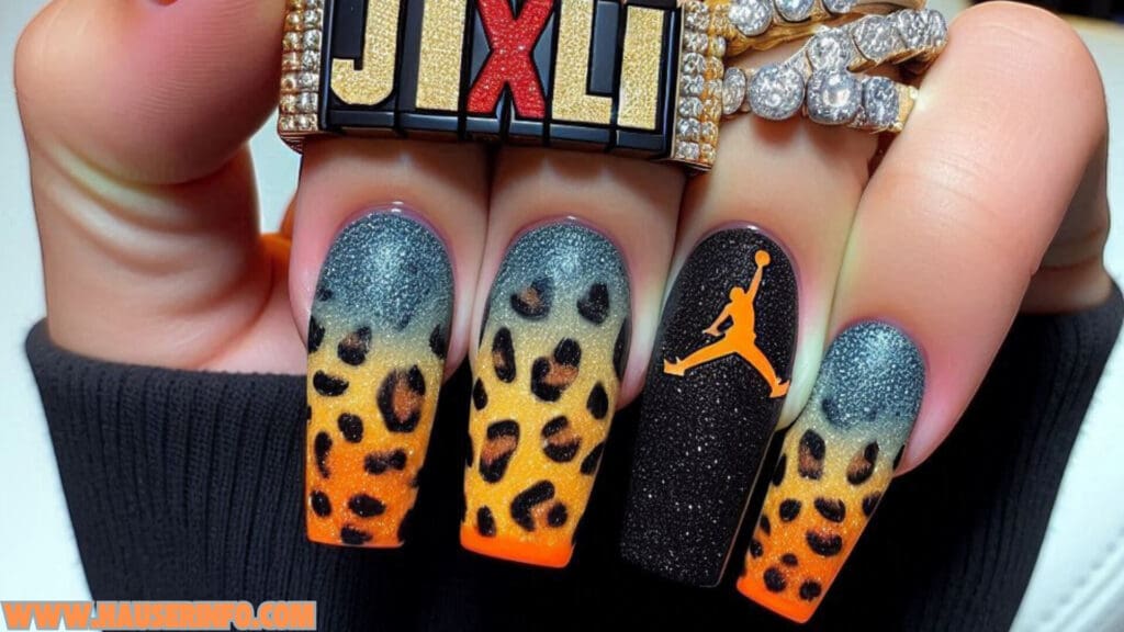 leopard Jump man nails