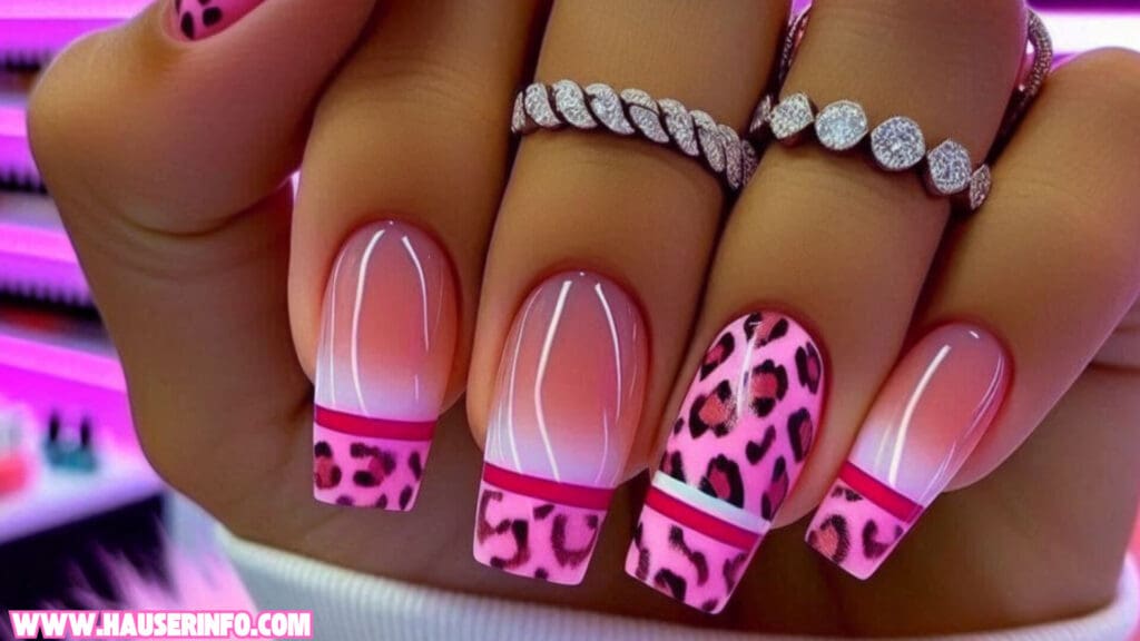 pink and white nail designs