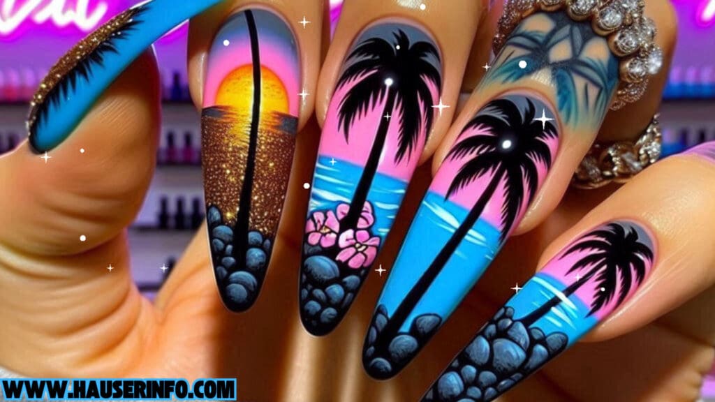 tropical nail designs