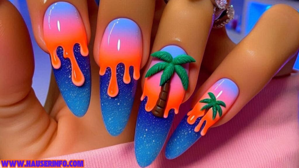 tropical nail designs