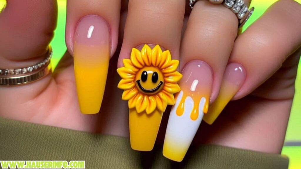 3d flower nails