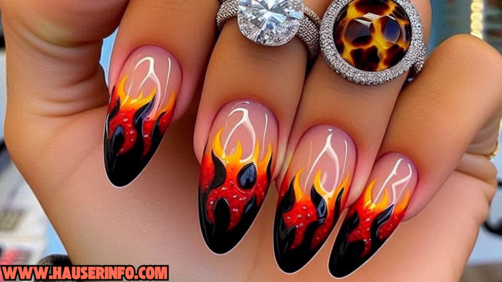 Tortoise Shell ladies nails