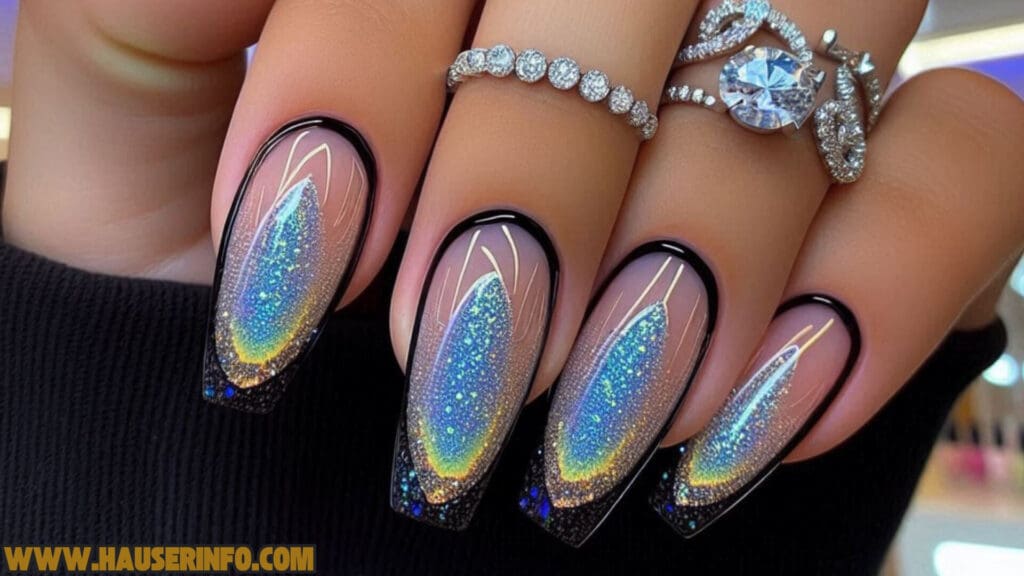 holo glitter nail designs