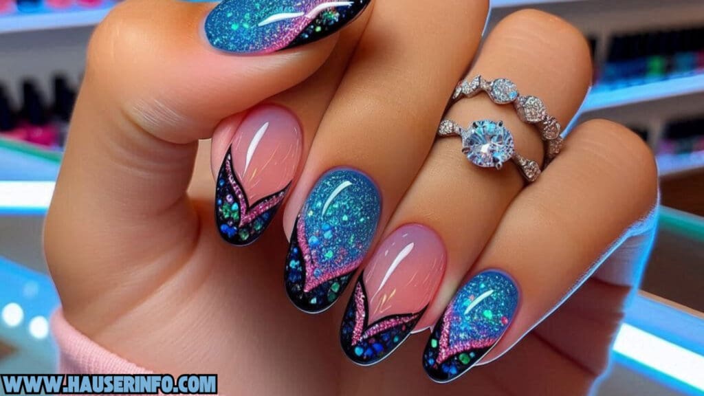 holo glitter nail designs