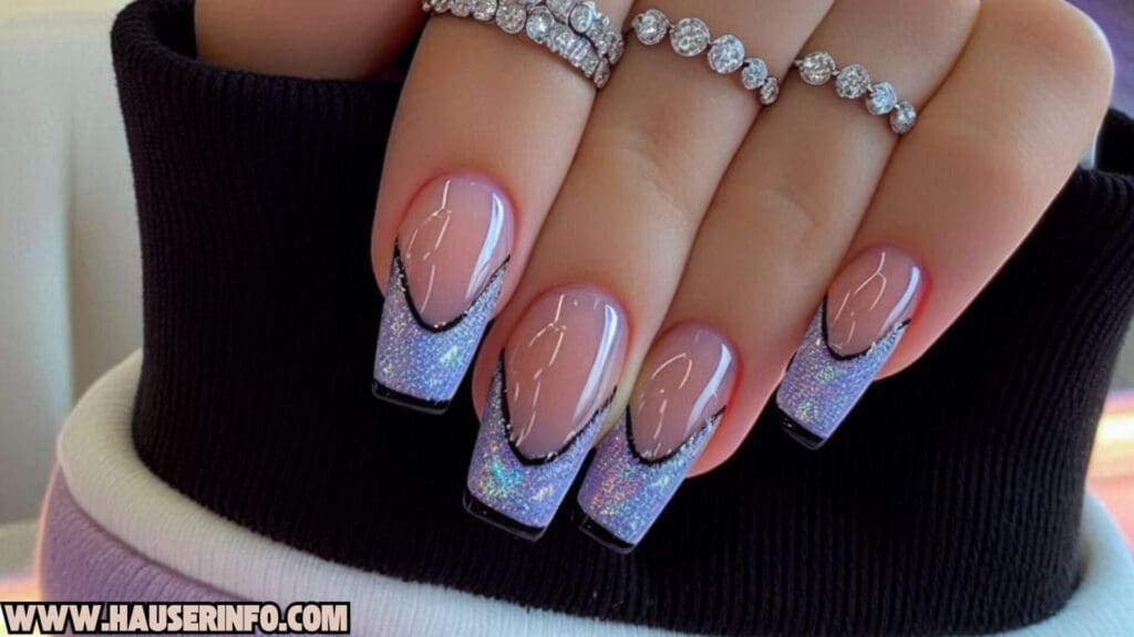 holo glitter nail designs