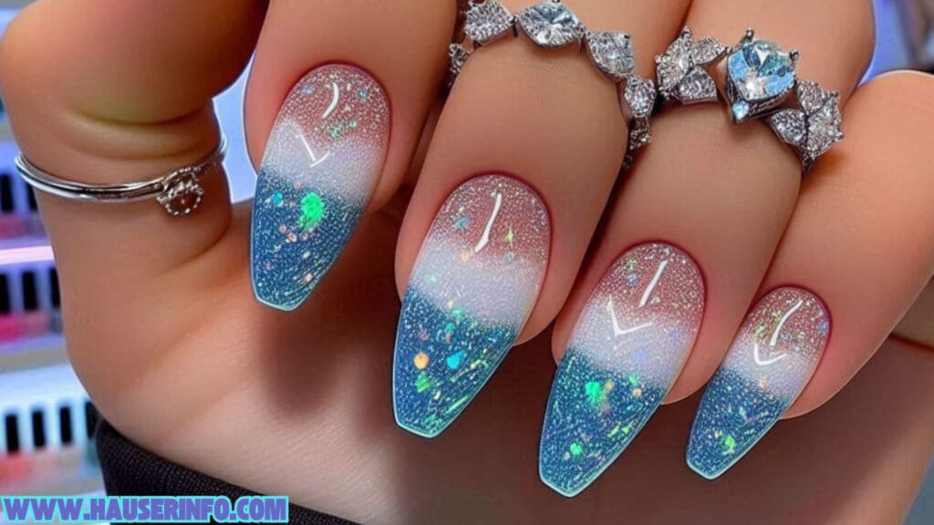 holo glitter nail designs