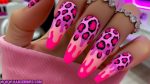 hot pink nail designs
