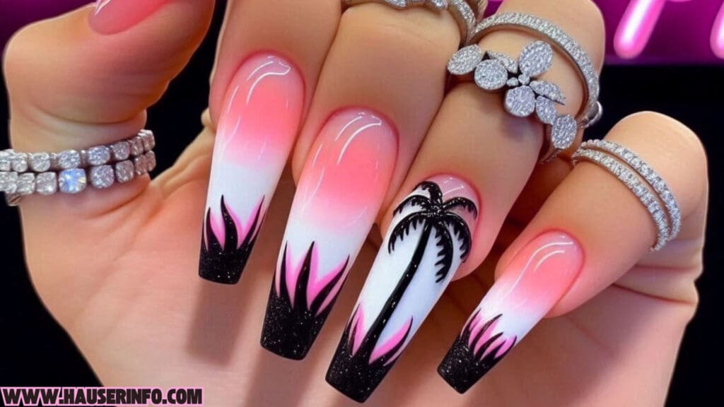 pink and white nail designs87jnjn98iubvfd