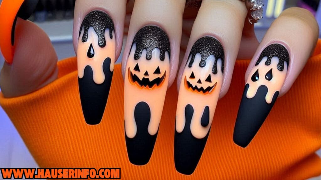 pumpkin lava Spice drip nails4343456567gft