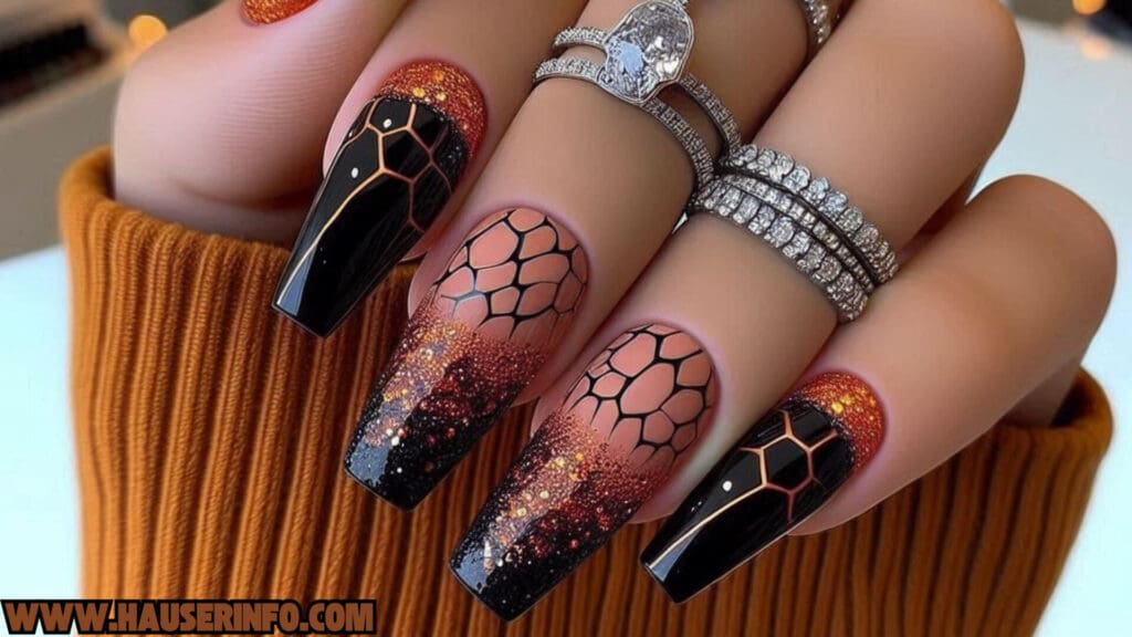 fall in love with fall colors ladies nails