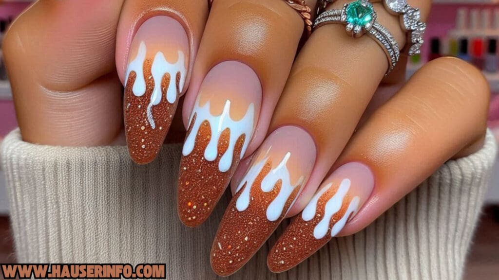 fall in love with fall colors ladies nails