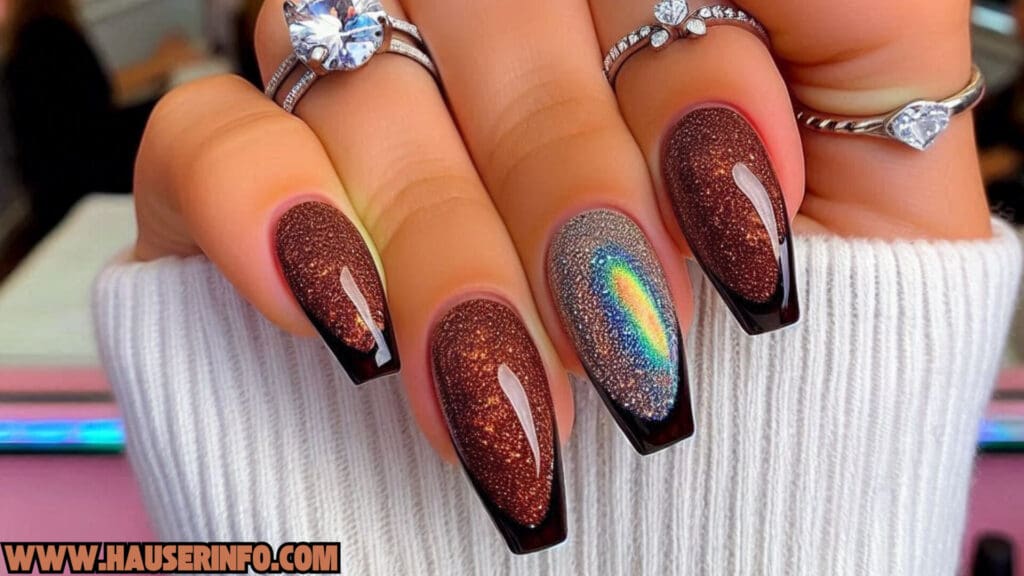 fall in love with fall colors ladies nails