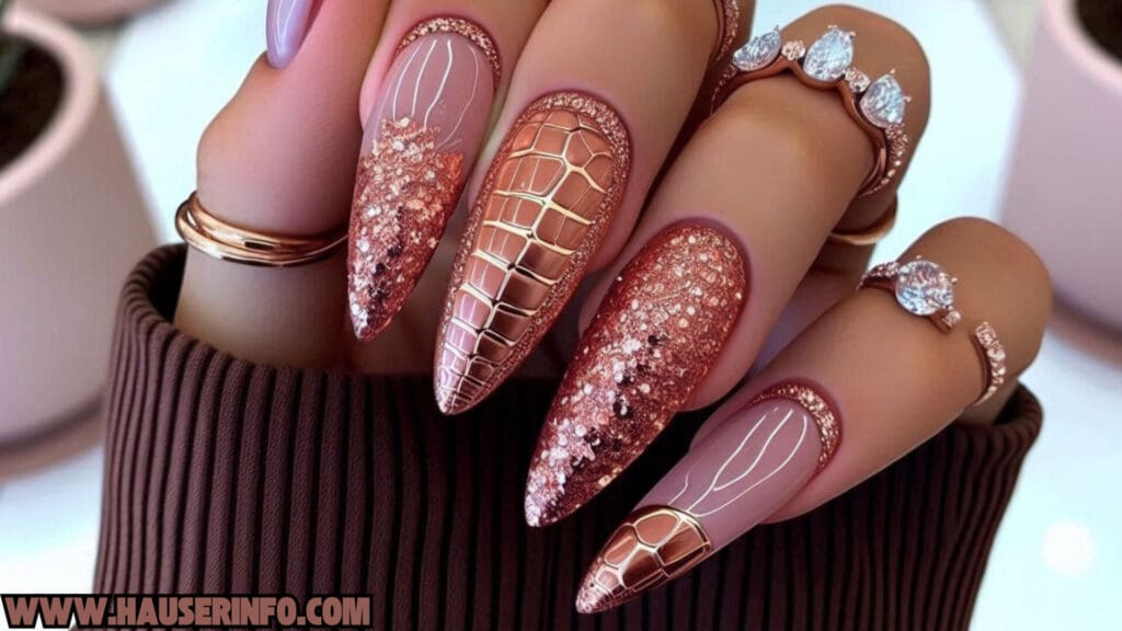 fall in love with fall colors ladies nails