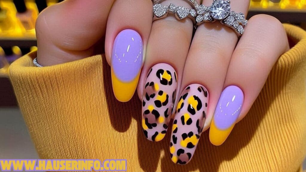 hausers December Winter ladies leopard nails