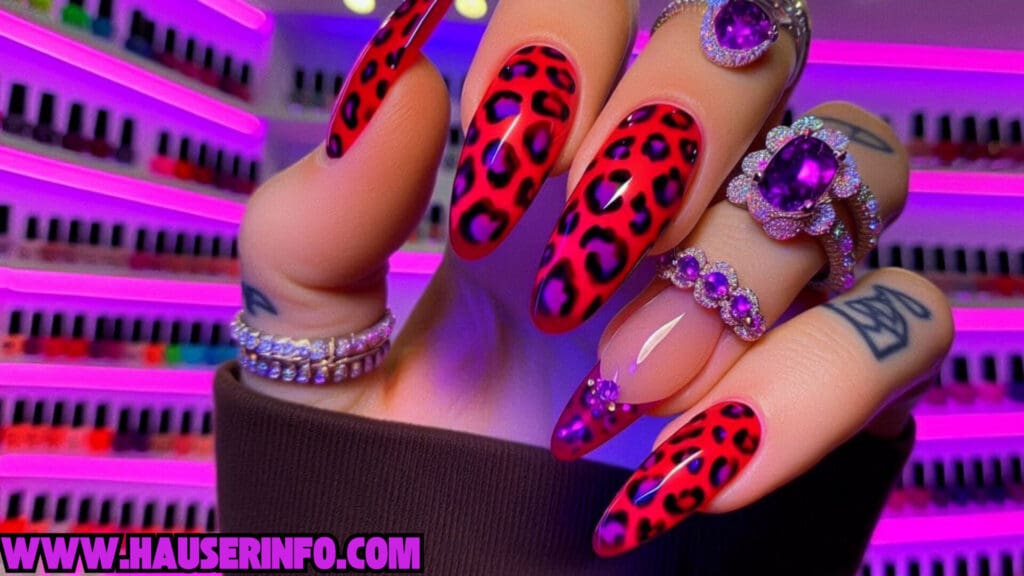 hausers ladies winters crazy leopard nails