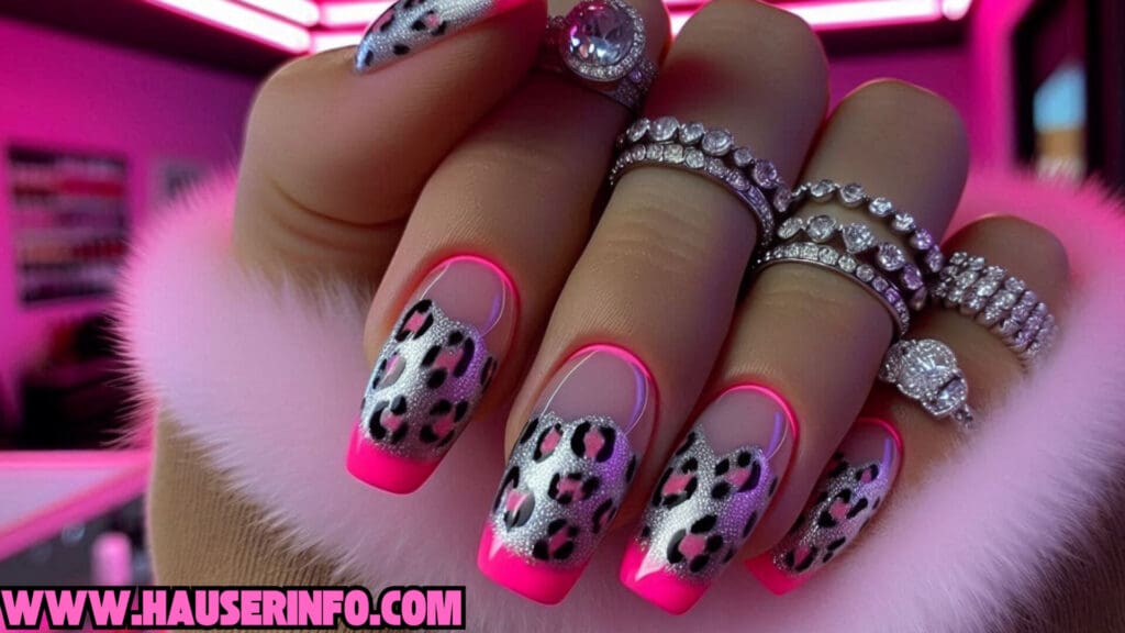 hausers ladies winters crazy leopard nails