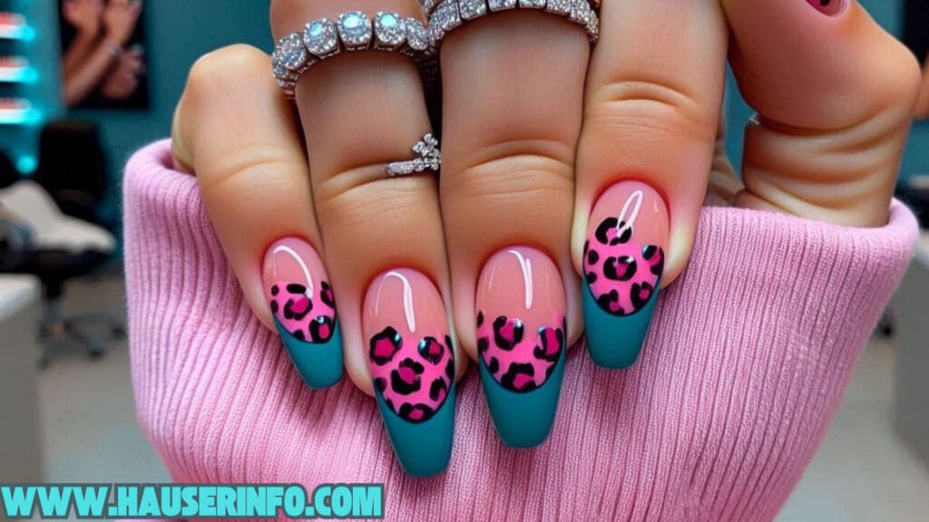 hausers ladies winters crazy leopard nails