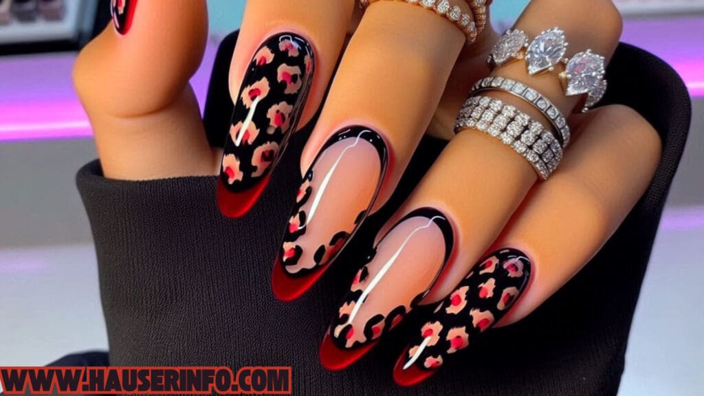 hausers ladies winters crazy leopard nails