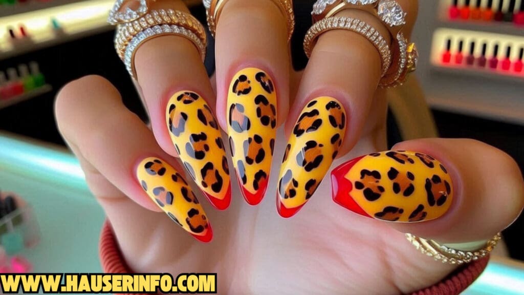 hausers ladies winters crazy leopard nails