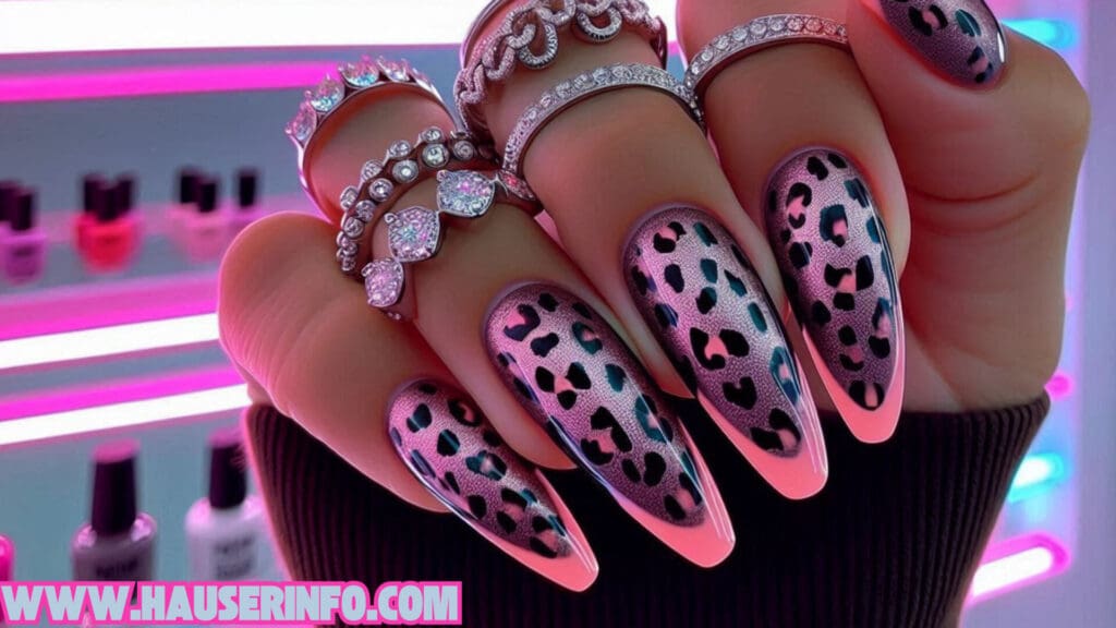 hausers ladies winters crazy leopard nails