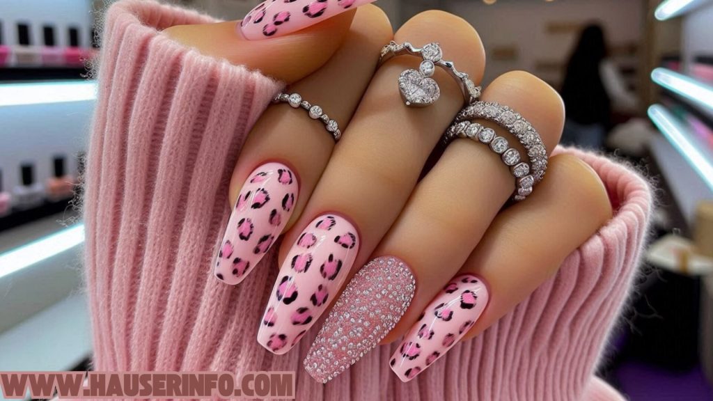 hausers ladies pink leopard nails winter storm0000234565 hausers ladies pink leopard nails winter storm