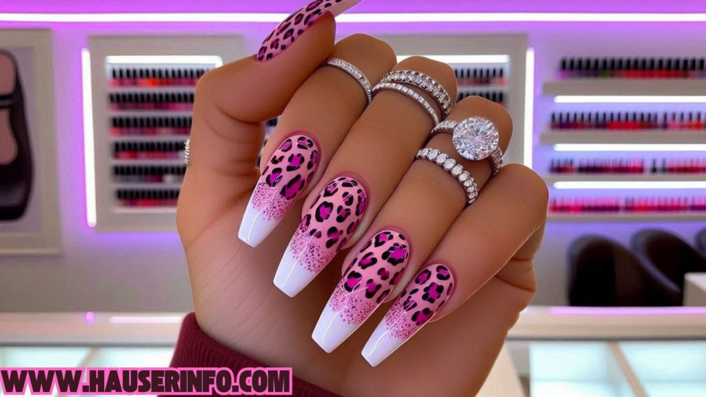 hausers ladies pink leopard nails winter storm7 hausers ladies pink leopard nails winter storm