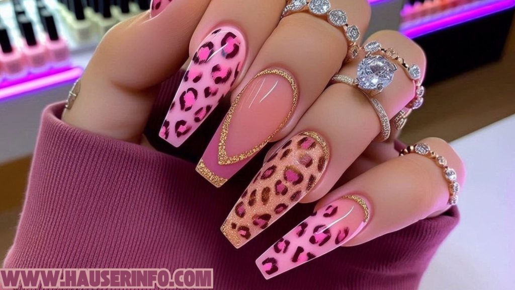 hausers ladies pink leopard nails winter storm00020 hausers ladies pink leopard nails winter storm