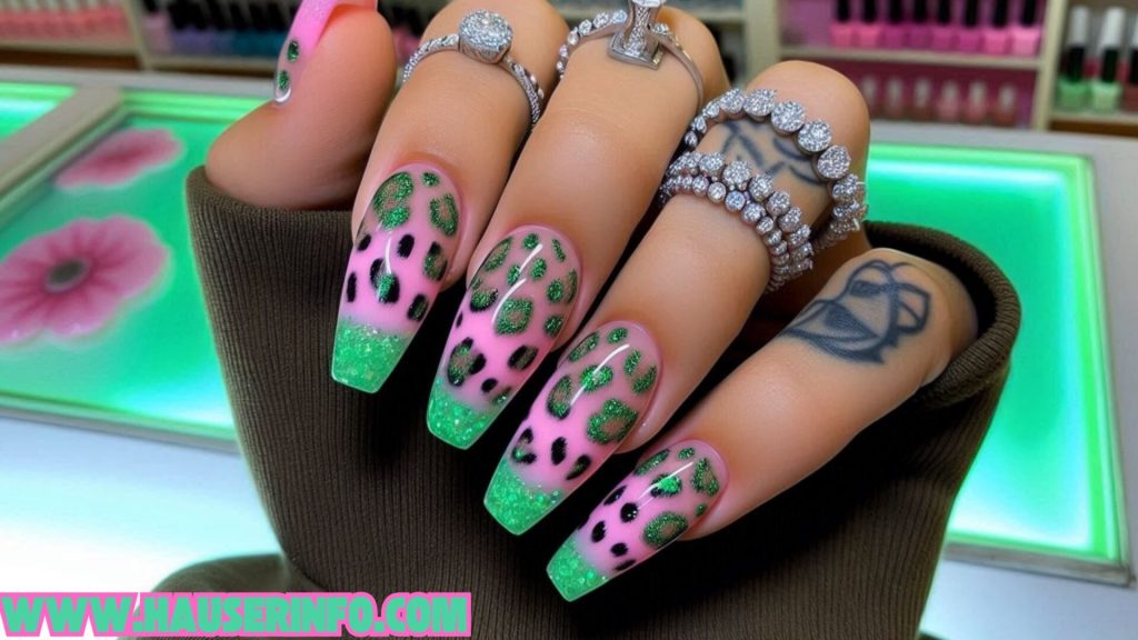 hausers ladies pink leopard nails winter storm0014 hausers ladies pink leopard nails winter storm