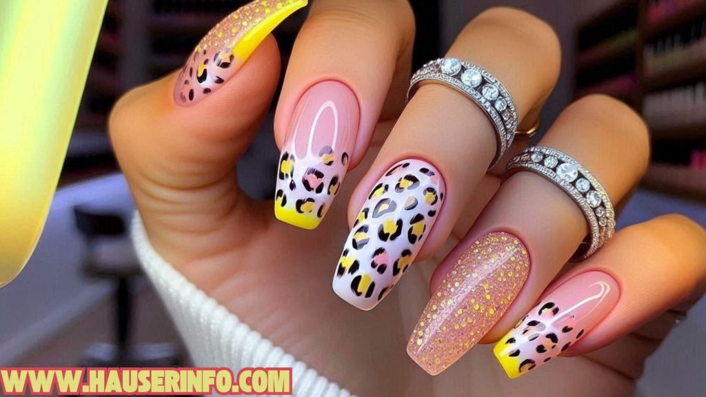 hausers ladies pink leopard nails winter storm1 hausers ladies pink leopard nails winter storm