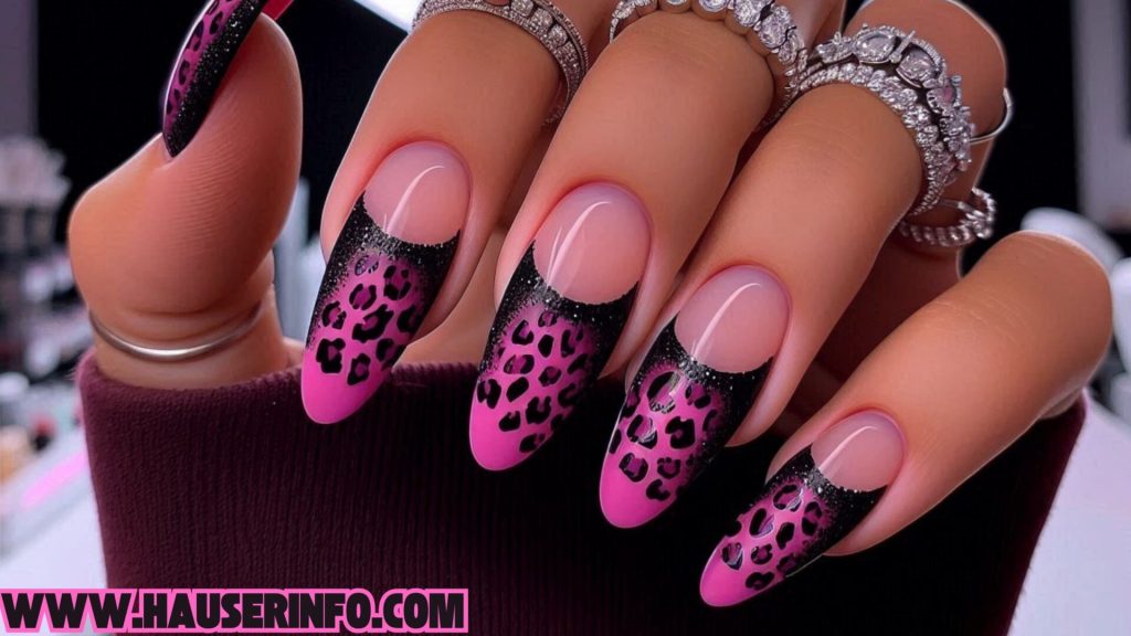 hausers ladies pink leopard nails winter storm3 hausers ladies pink leopard nails winter storm