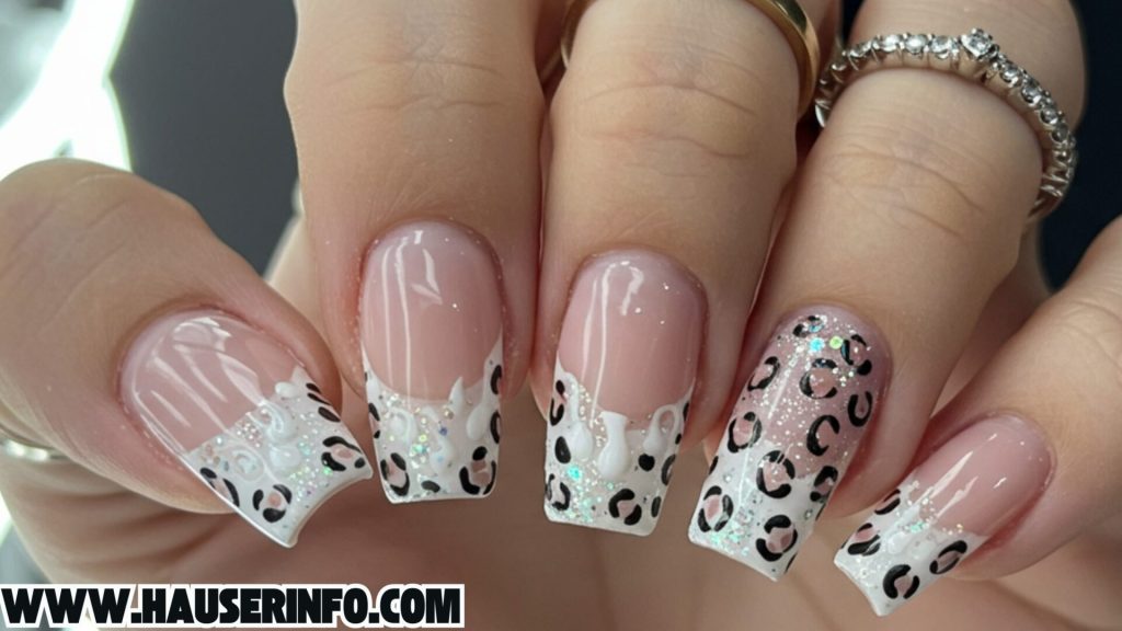 hausers ladies pink leopard nails winter storm0011 hausers ladies pink leopard nails winter storm