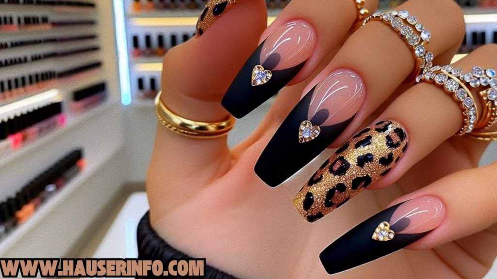 hausers December Winter ladies leopard nails002 hausers December Winter ladies leopard nails